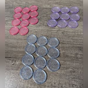 3 Sets of Plastic The Daily Grind Glitter Planner Discs